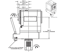 Dimensional Drawing for MAZAK Hyper Quadrex Series HQR100MSY/HQR150MSY Live Tools