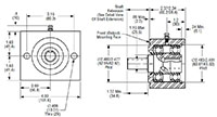 Mini Series 2 Bolt Overhung Load Adapters with Standard Duty Ball Bearing - 2