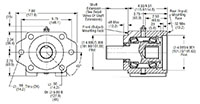 SAE B 2/4 Bolt Overhung Load Adapters with Heavy-Duty Tapered Bearing - 2