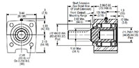 Model 4 Bolt and 2.5 Inch (in) Pilot Diameter Overhung Load Adapters with Standard Duty Ball Bearing - 2