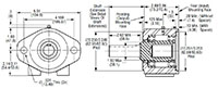 SAE A 2 Bolt Flange Overhung Load Adapters with Standard Duty Ball Bearing - 2