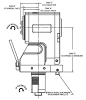 MAZAK Hyper Quadrex HQR450M Series Right-Angle (Horizontal) 56 Millimeter (mm) Dimension A Live Tool Holder (DT10211500611) - 2