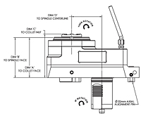 MAZAK Hyper Quadrex HQR450M Series Straight-Offset (Vertical) 96 Millimeter (mm) Dimension A Live Tool Holder (DT10111500611) - 2