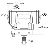 MAZAK Hyper Quadrex HQR100MSY and HQR150MSY Series Right-Angle Dual-Head (Horizontal) 101 Millimeter (mm) Dimension A Live Tool Holder (DT10511400311) - 2