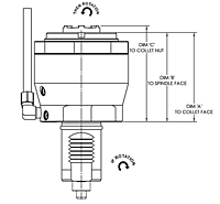 MAZAK Hyper Quadrex HQR100MSY and HQR150MSY Series Straight (Vertical) 64 Millimeter (mm) Dimension A Live Tool Holder (DT10611400311) - 2