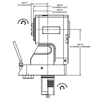 MAZAK Multiplex MPX6300 (Y) Series Right-Angle (Horizontal) 55 Millimeter (mm) Dimension B, 1:1 Ratio Live Tool Holder (DT10211500511) - 2