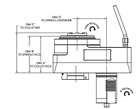 MAZAK Multiplex MPX6300 (Y) Series Straight-Offset (Vertical) 91 Millimeter (mm) Dimension B, 1:1 Ratio Live Tool Holder (DT10111500511) - 2