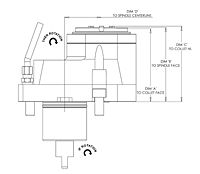 DMG MORI NL1500-4000/NT4200-5400/NZ 2500-4000 Series 101 Millimeter (mm) Dimension A and 1:1 Ratio Offset Back Outside Diameter (OD) Rotary Tool Machine Spindle (DT10311402711) - 2