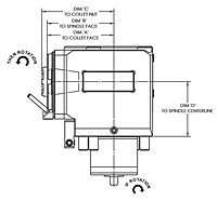 OKUMA Space Turn LB2000, LB2500, and LB3000 EX Series Right-Angle (Face) 87 Millimeter (mm) Dimension C Live Tool Holder (DT10211403311) - 2